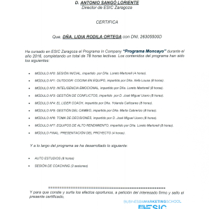 CERTIFICADO MATERIAS TRATADAS
