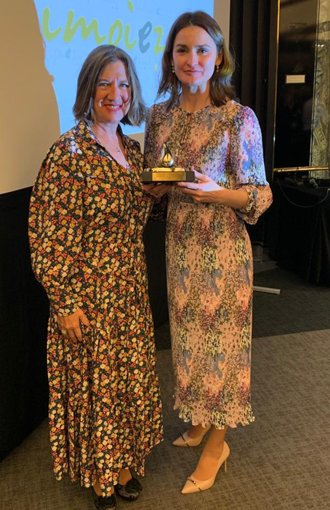 Pilar Aguás y Lidia Rodila en los Premios Nacionales de Limpieza