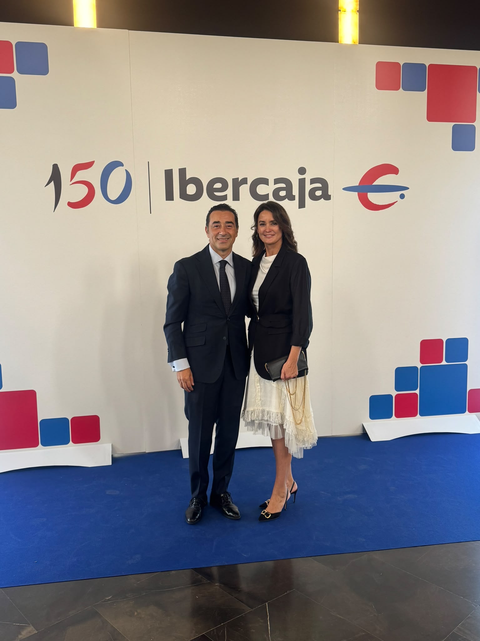 Lidia Rodila y Miguel Ángel Mendiano en la Gala del 150 aniversario de Ibercaja